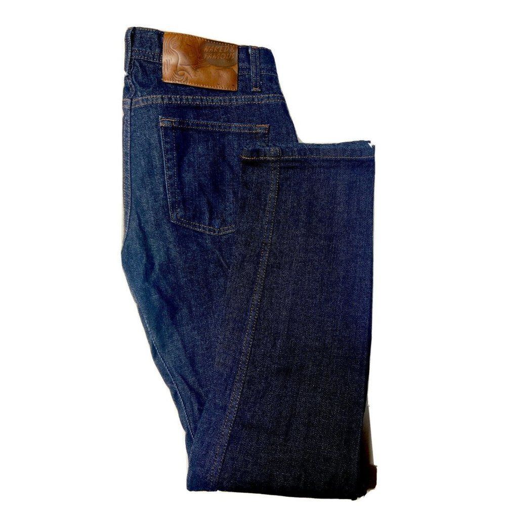 Naked And Famous Weird Guy Men's 31x33 Blue Denim Stretch Selvedge Jeans EUC